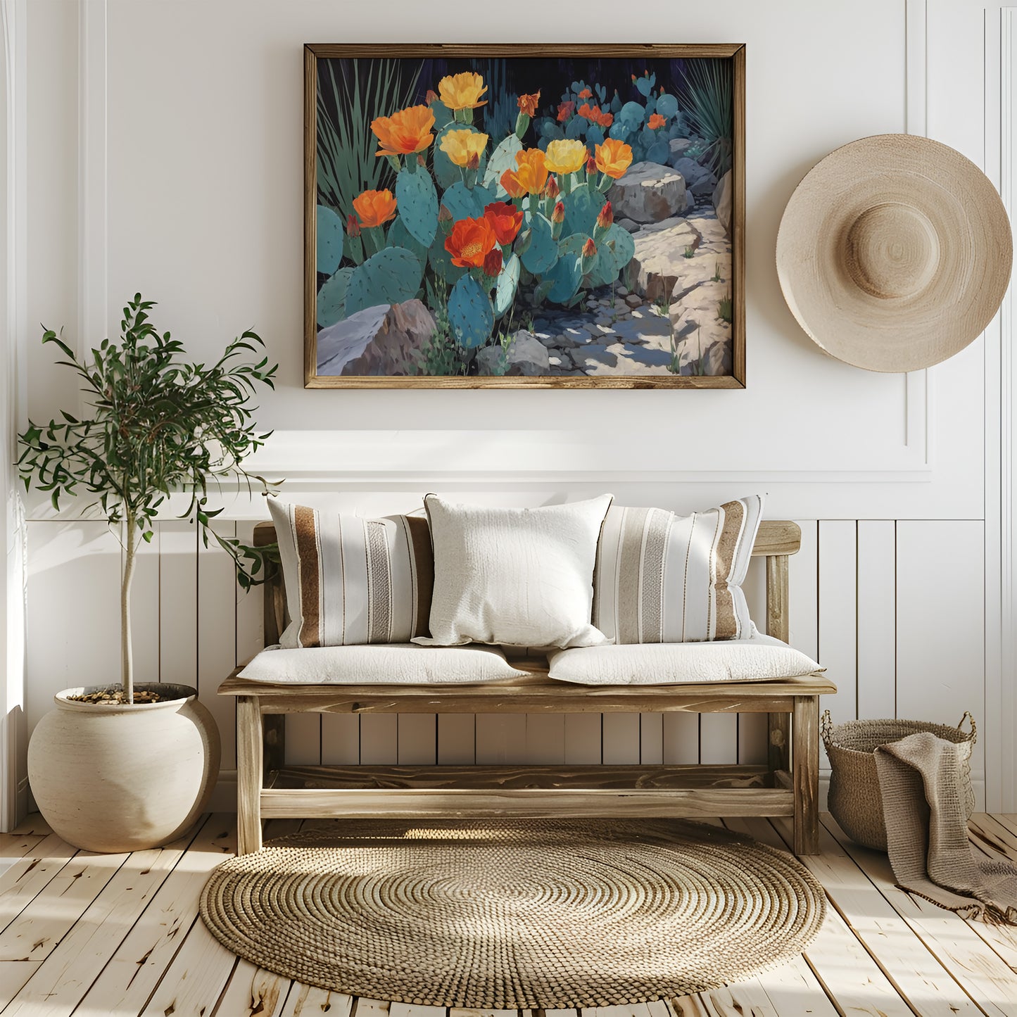 Desert Poppies Dance Among Turquoise Thorns