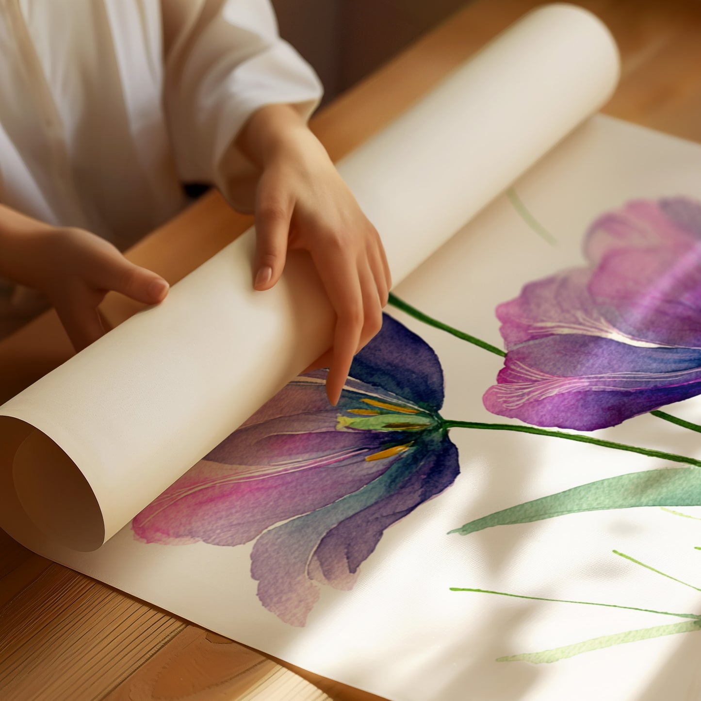 Petals Dance in Gentle Breeze