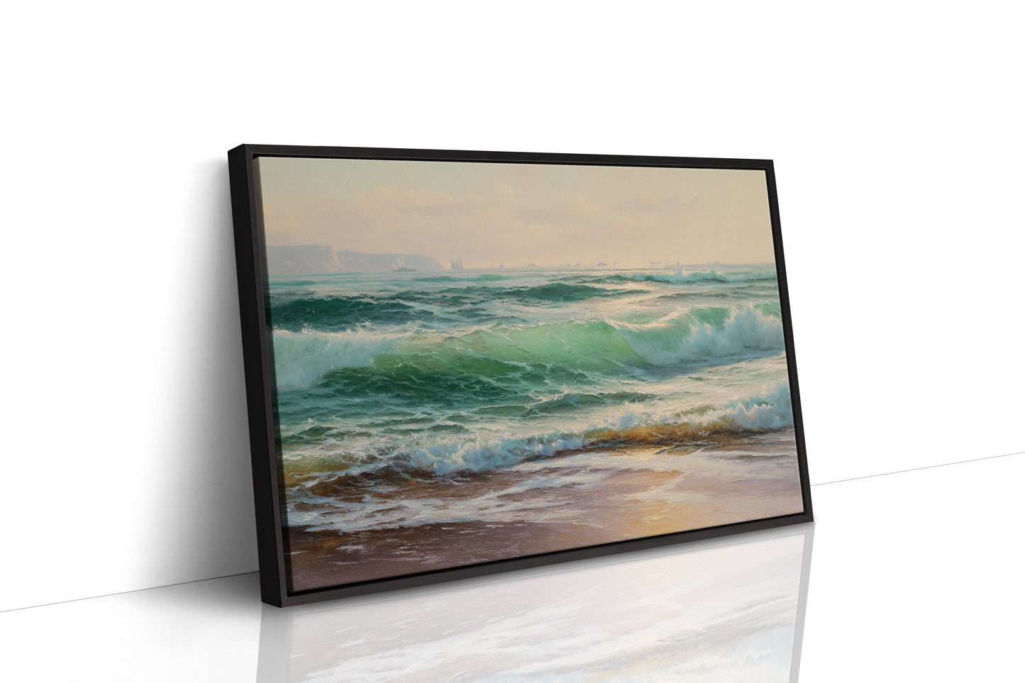 Emerald Waves Chase Golden Shore