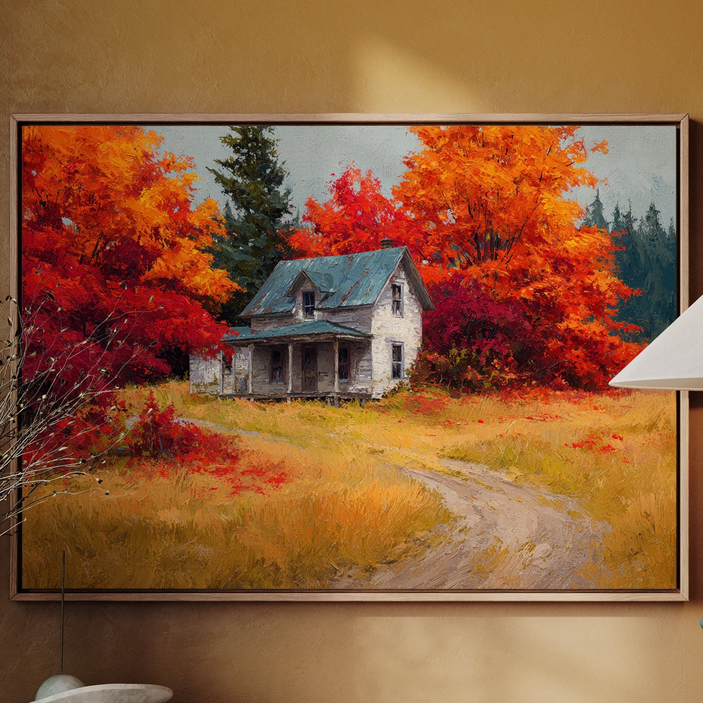 Harvest Home Beneath Fiery Canopy