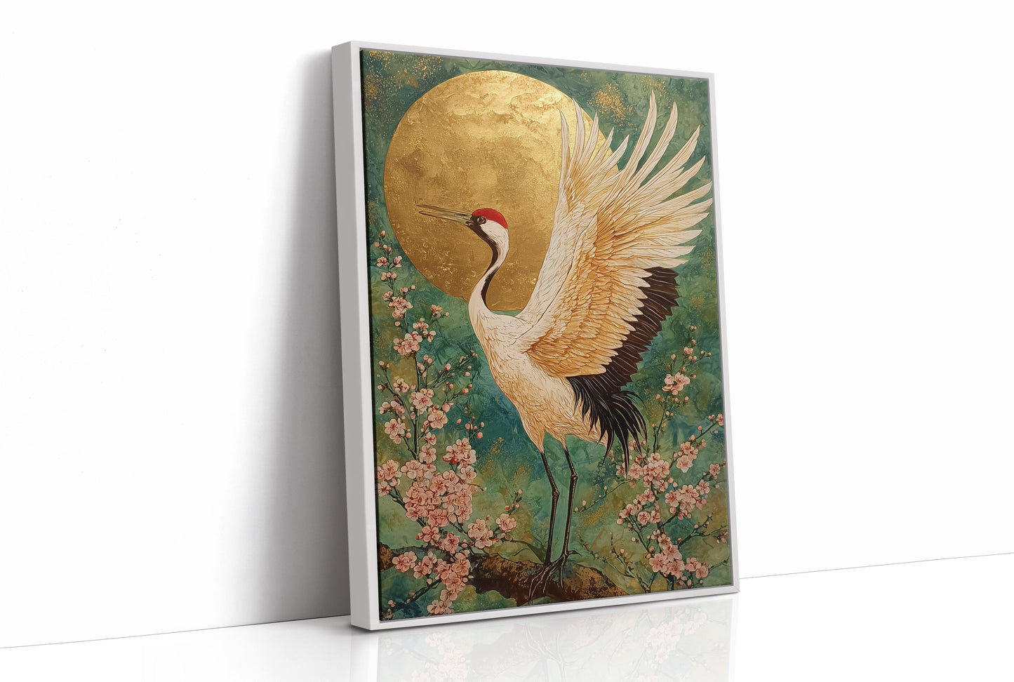 Sacred Crane Greets Golden Dawn