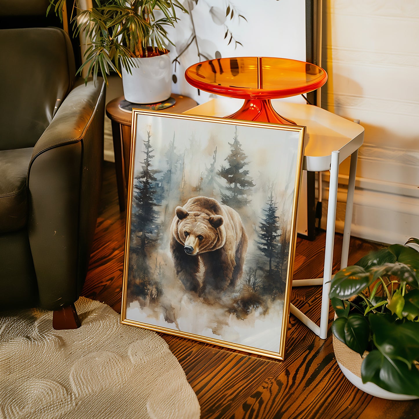 Majestic Bear Watercolor Print - Nature Wildlife Art - Gallery Canvas image 4