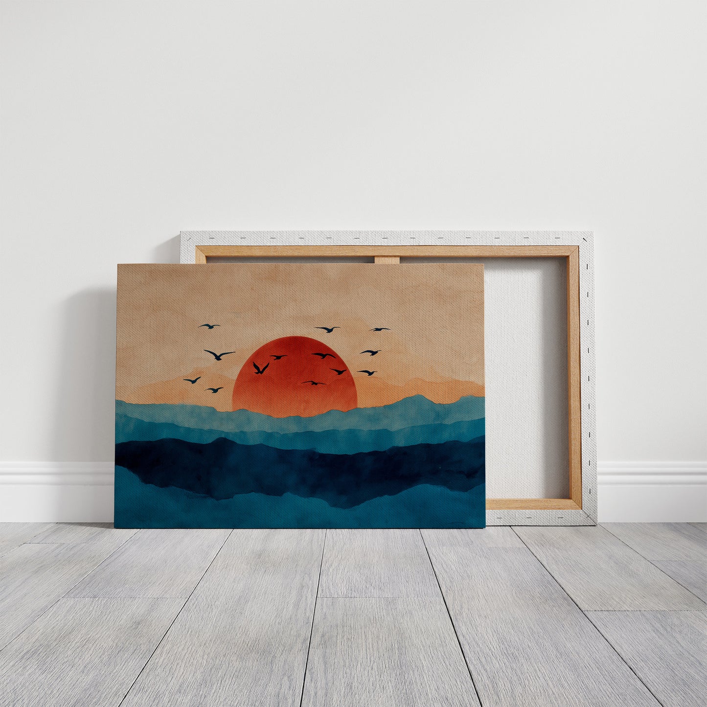 Birds Circle Morning's Coral Rise