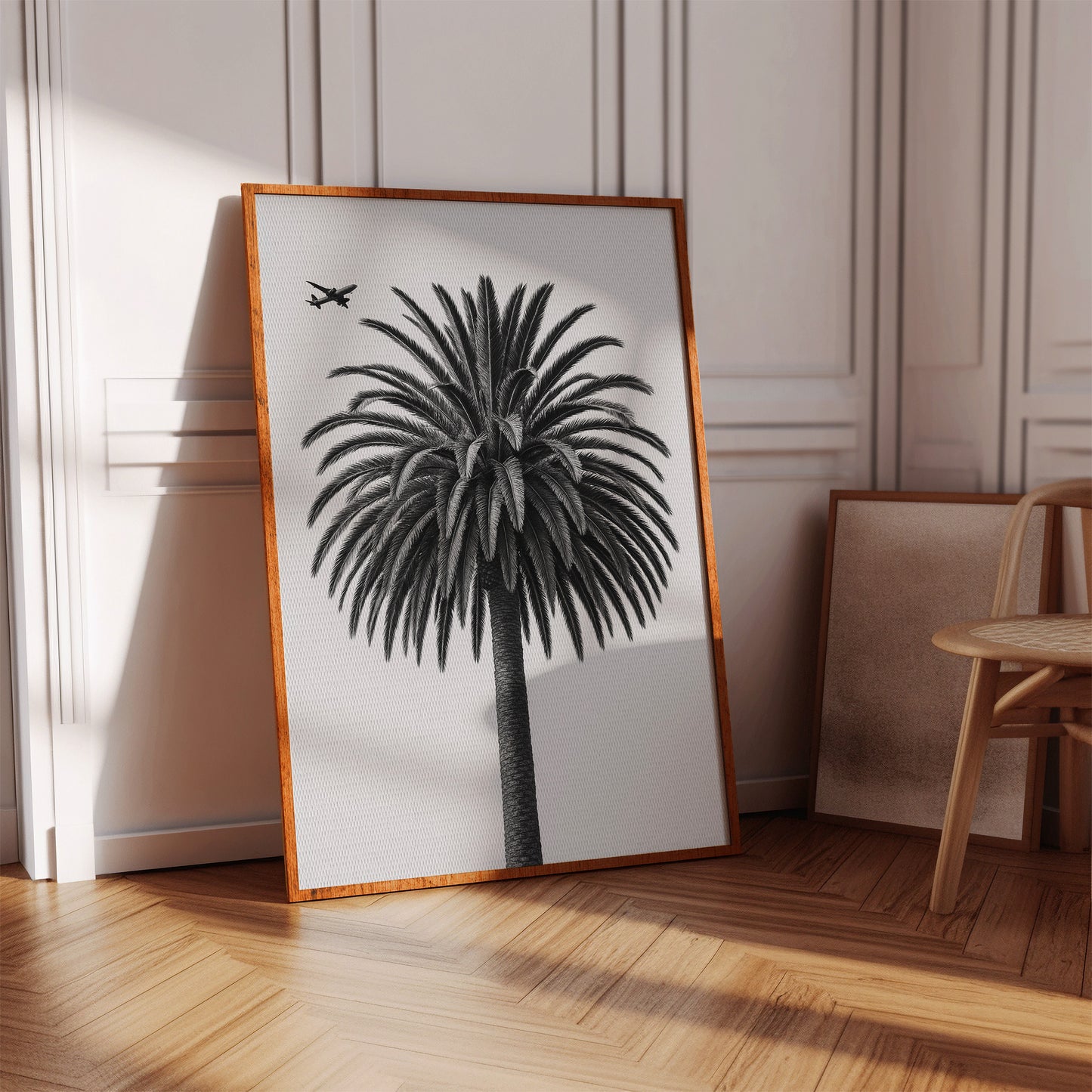 Palm Crown and Passing Plane