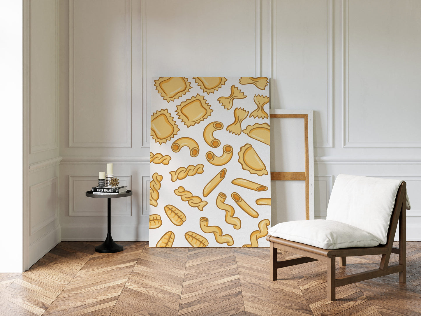 Pasta Shapes Dance In Golden Light