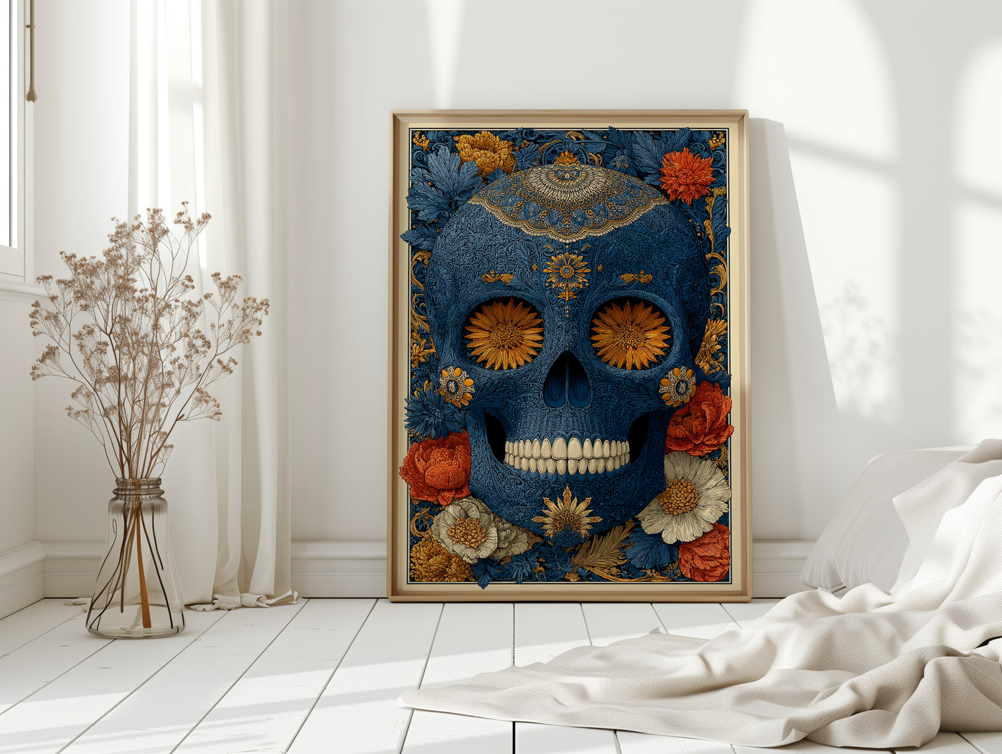 Floral Reverie Beneath Bone