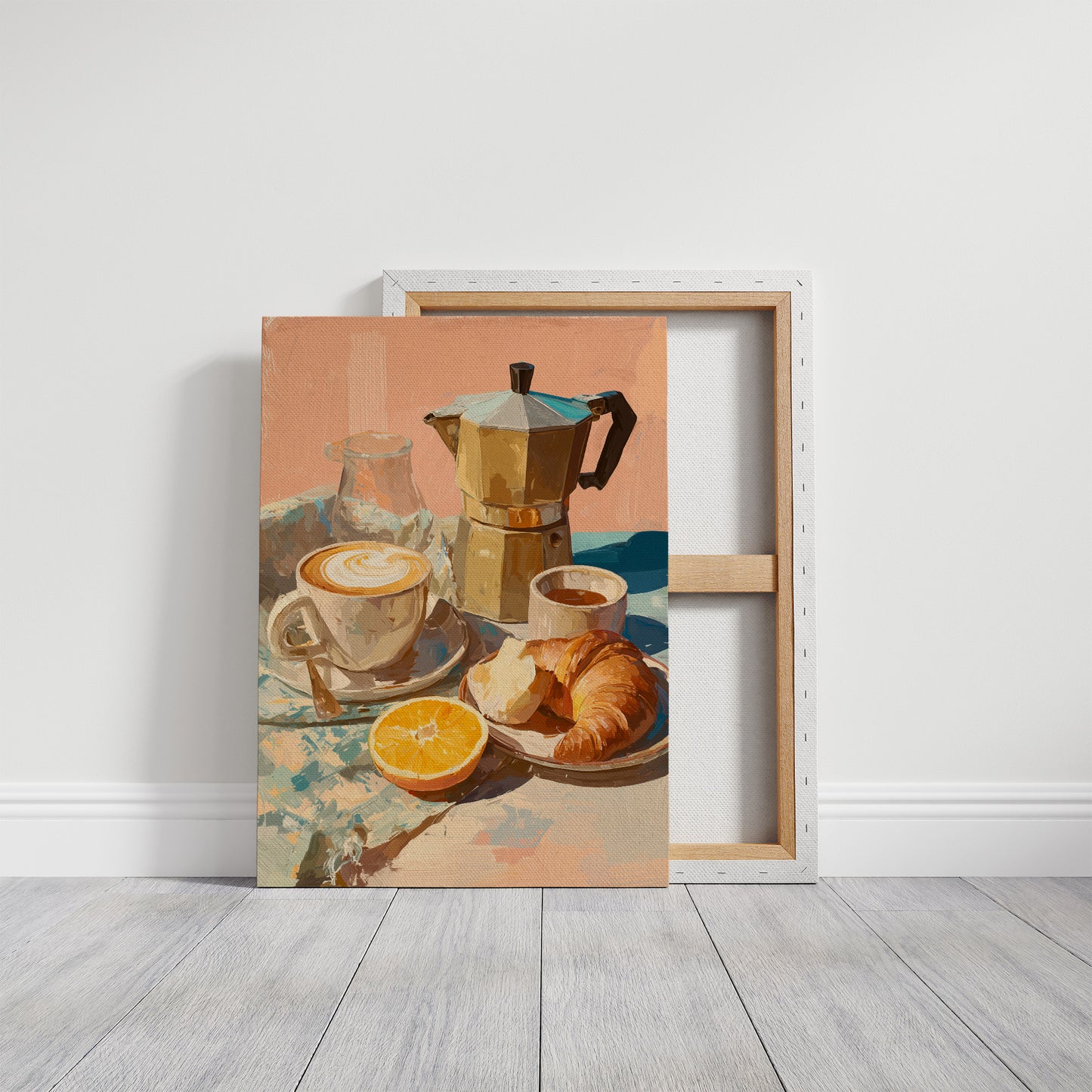 Golden Hour Brews On Painted Linen