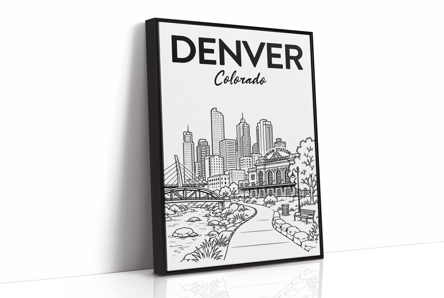 Denver, Union Station Line Art
