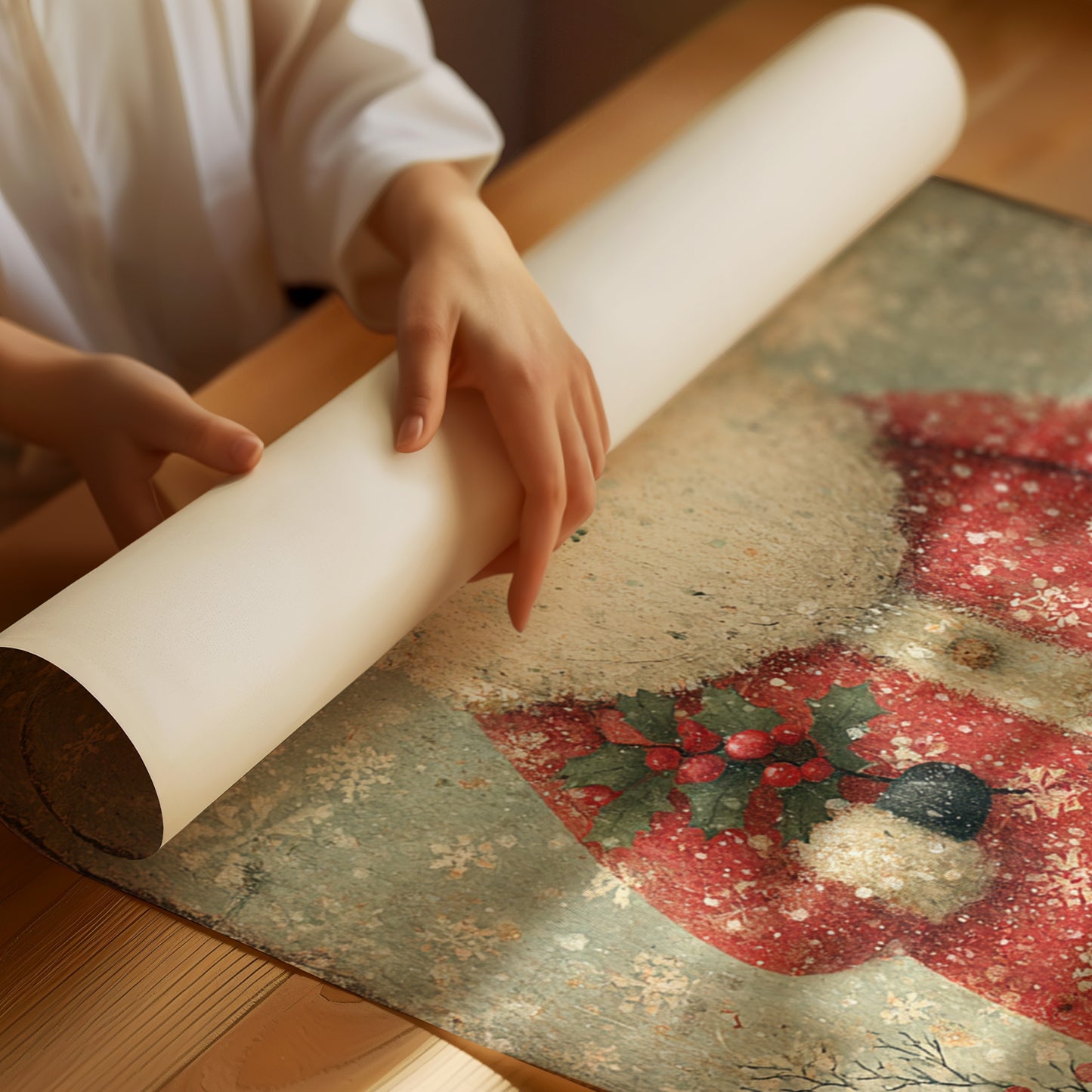 A Hearth's Embrace Beneath Snowflakes