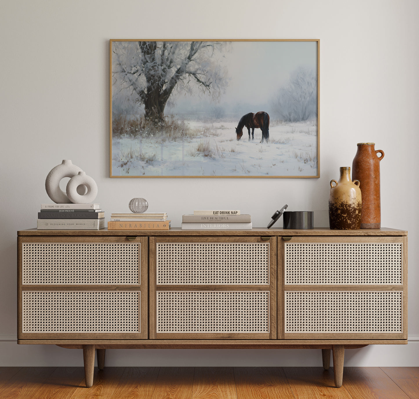 Solitude Grazes Through Winter's Quiet