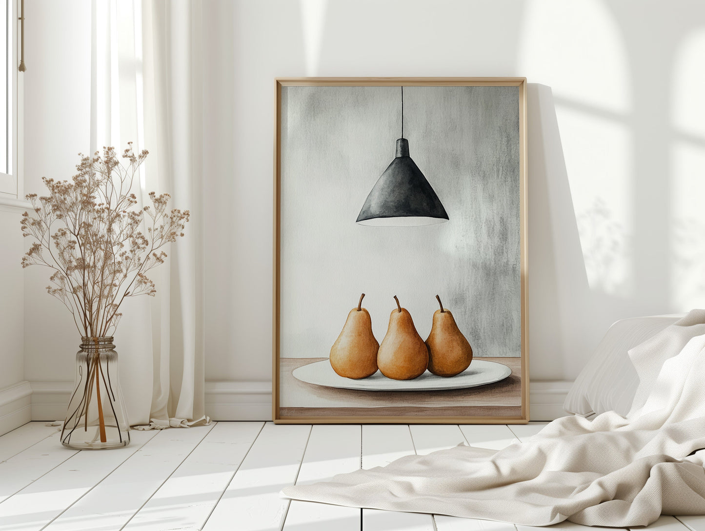 Three Pears Under Industrial Light