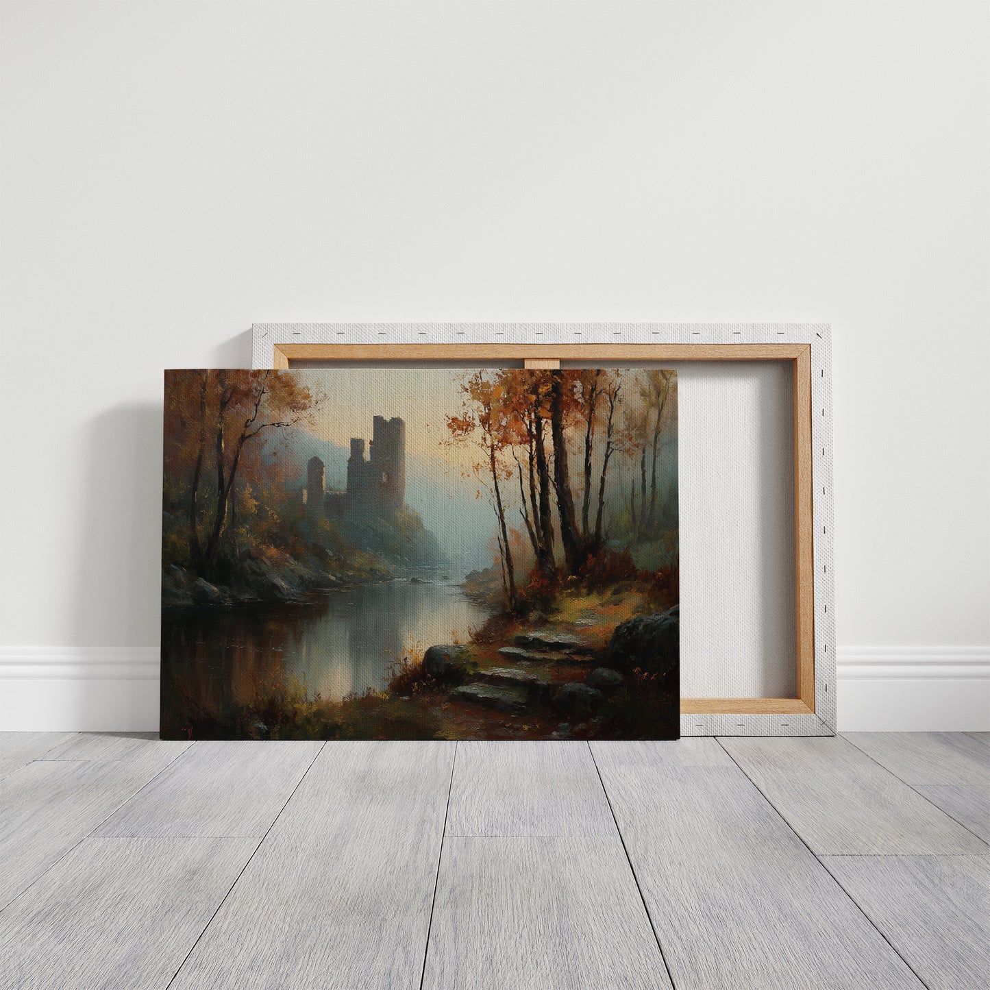 Autumn Castle By Misty Waters