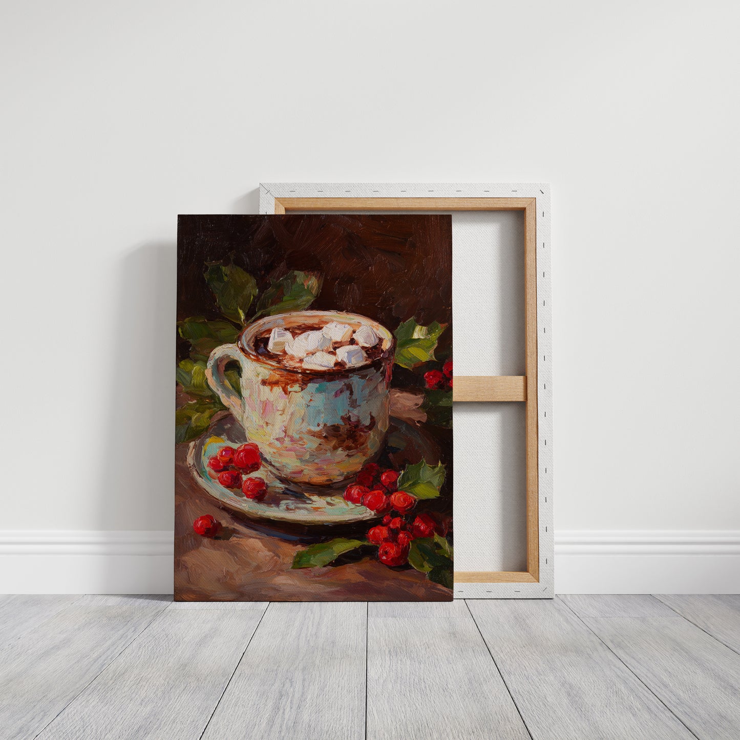 Sipping Warmth Among Winter Berries