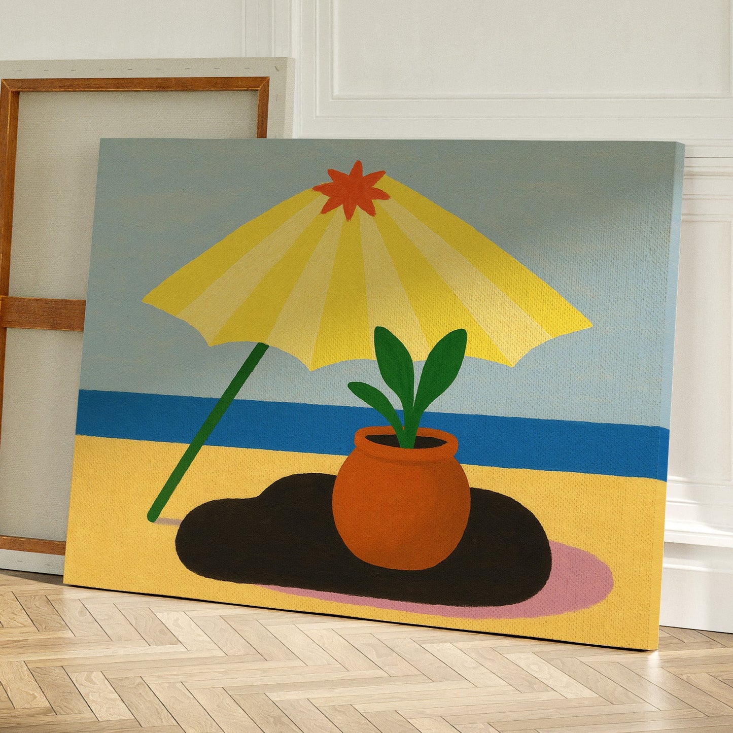 Sunshade and Terracotta by the Sea