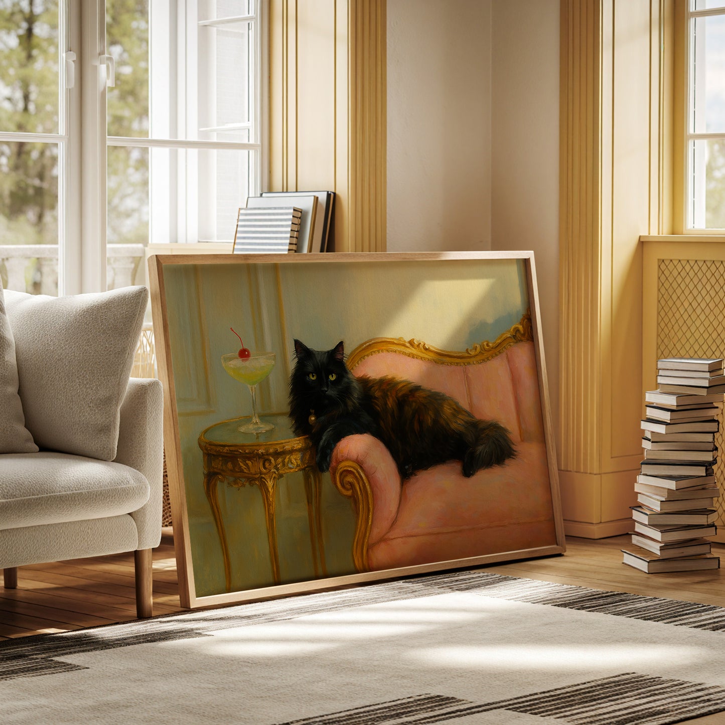 Regal Cat with a Cherry Martini