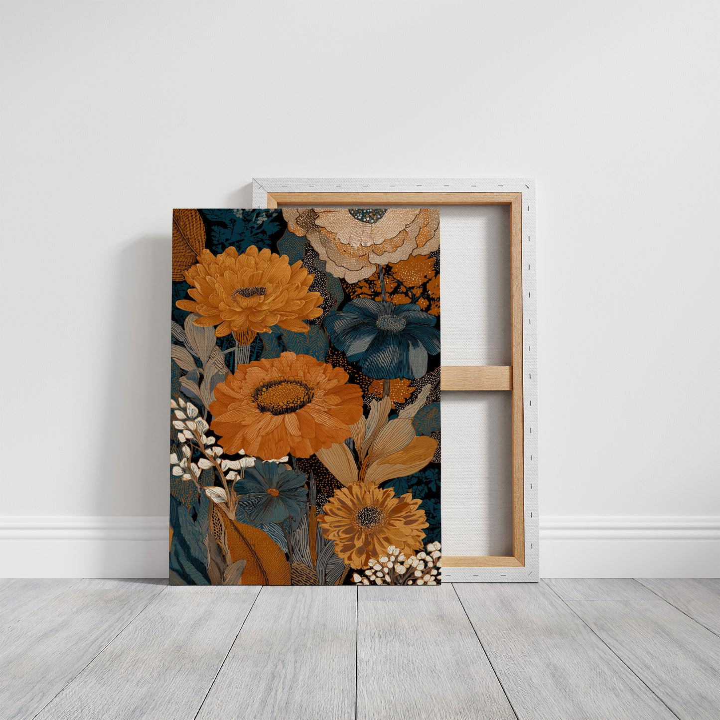 Golden Blooms Against Midnight Garden