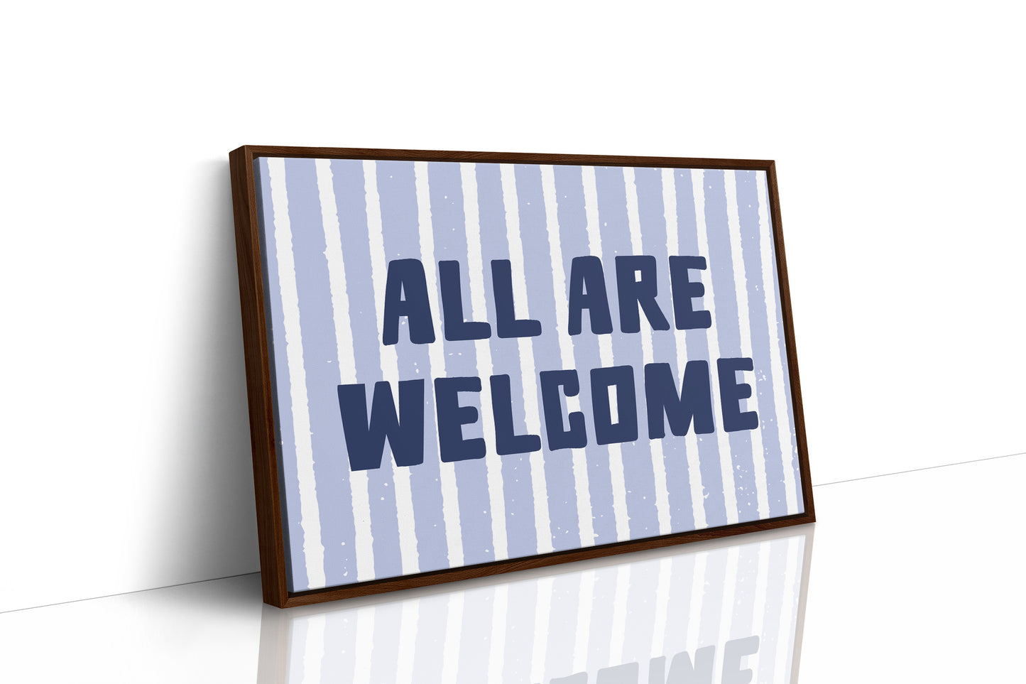 All Are Welcome Striped Print