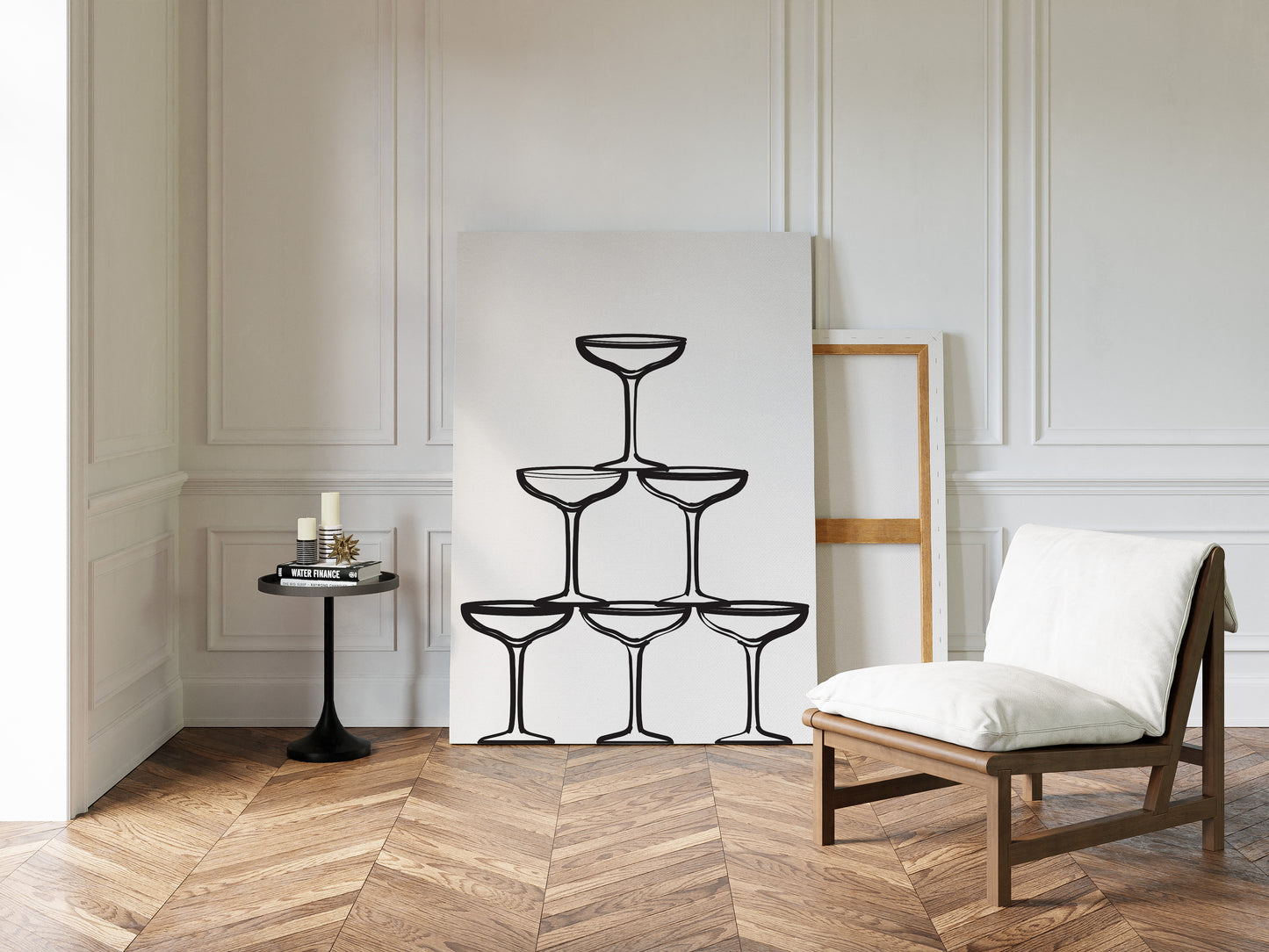 Champagne Tower Draws Midnight Maps