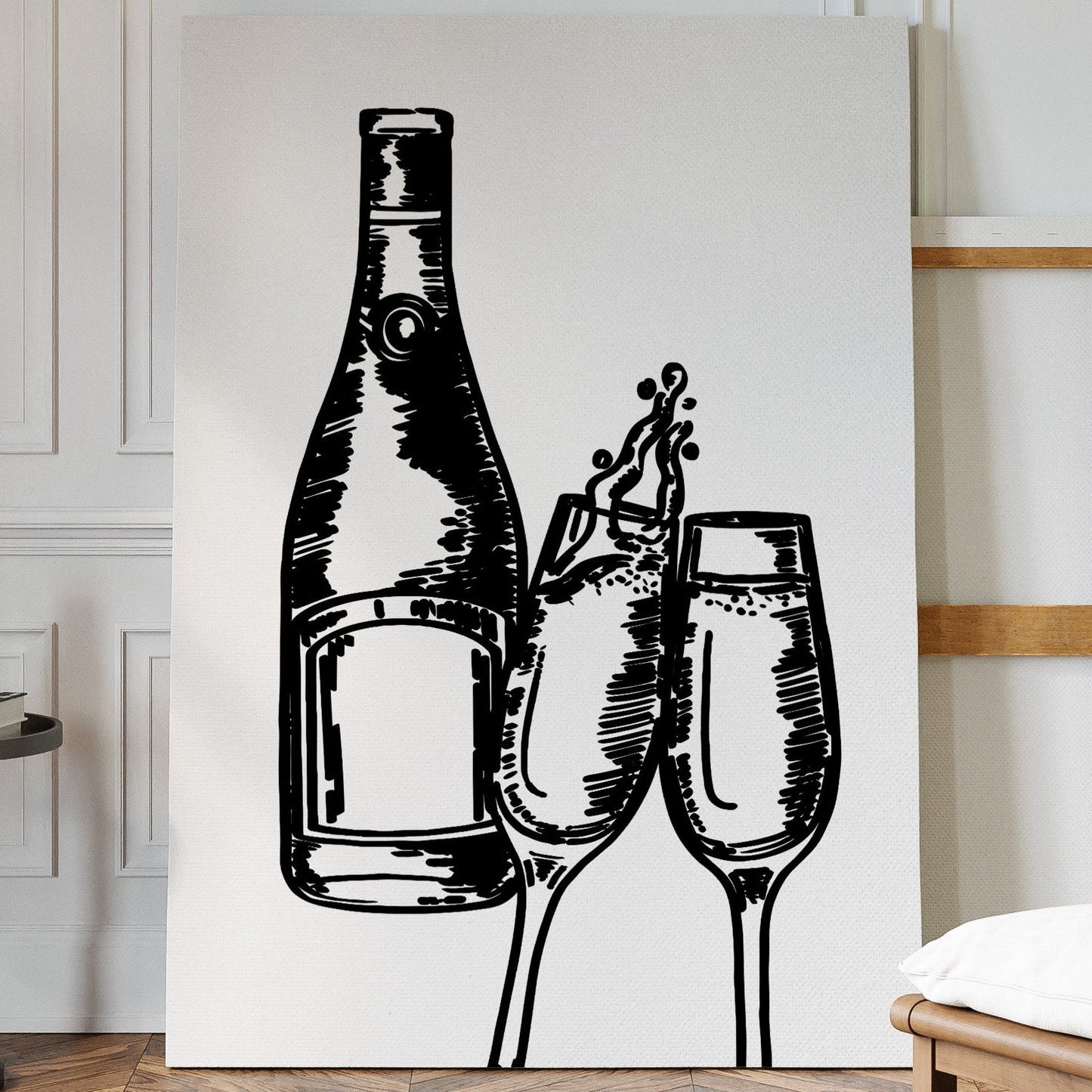 Bubbles Dance Their Midnight Toast