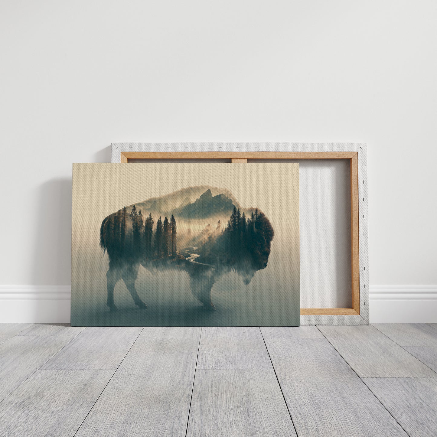 Bison Holding a Mountain Range