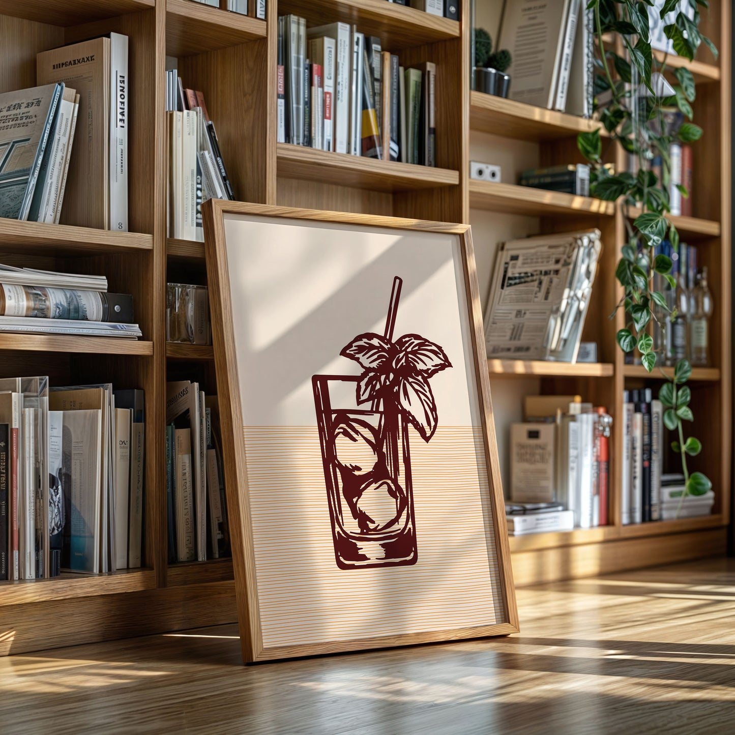 Mint Leaves Sway Above Ice