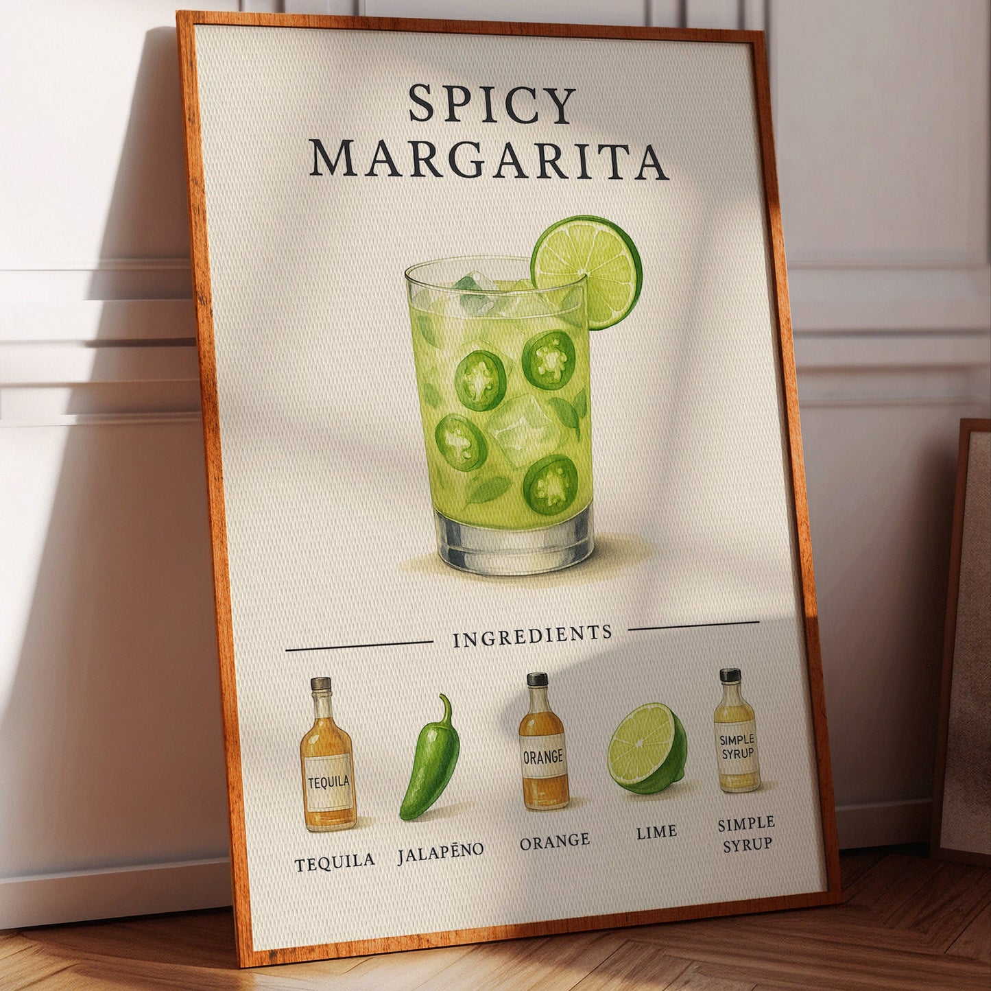 Spicy Margarita Cocktail Recipe Print