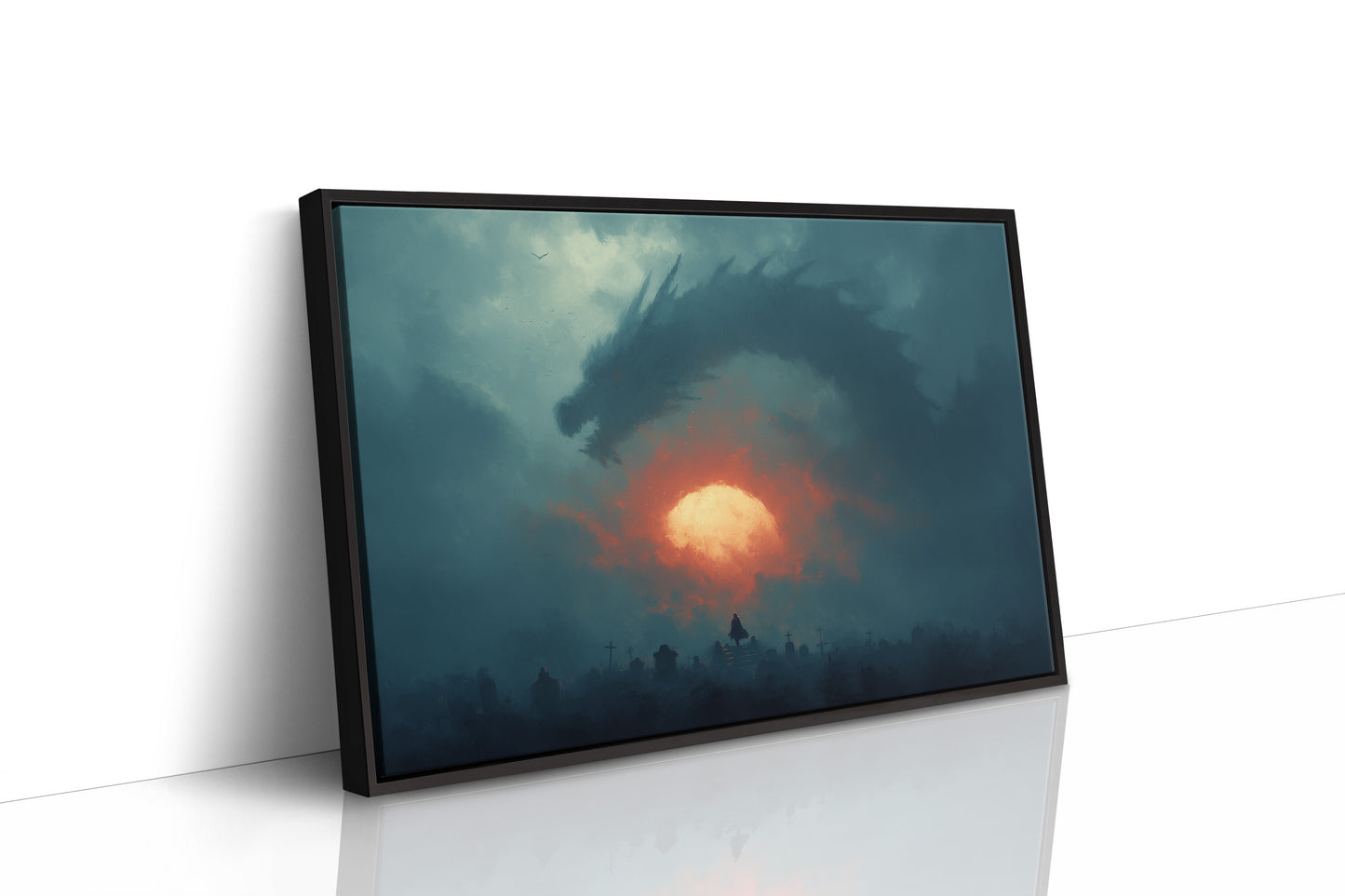 Dragon Rising Over the Graveyard