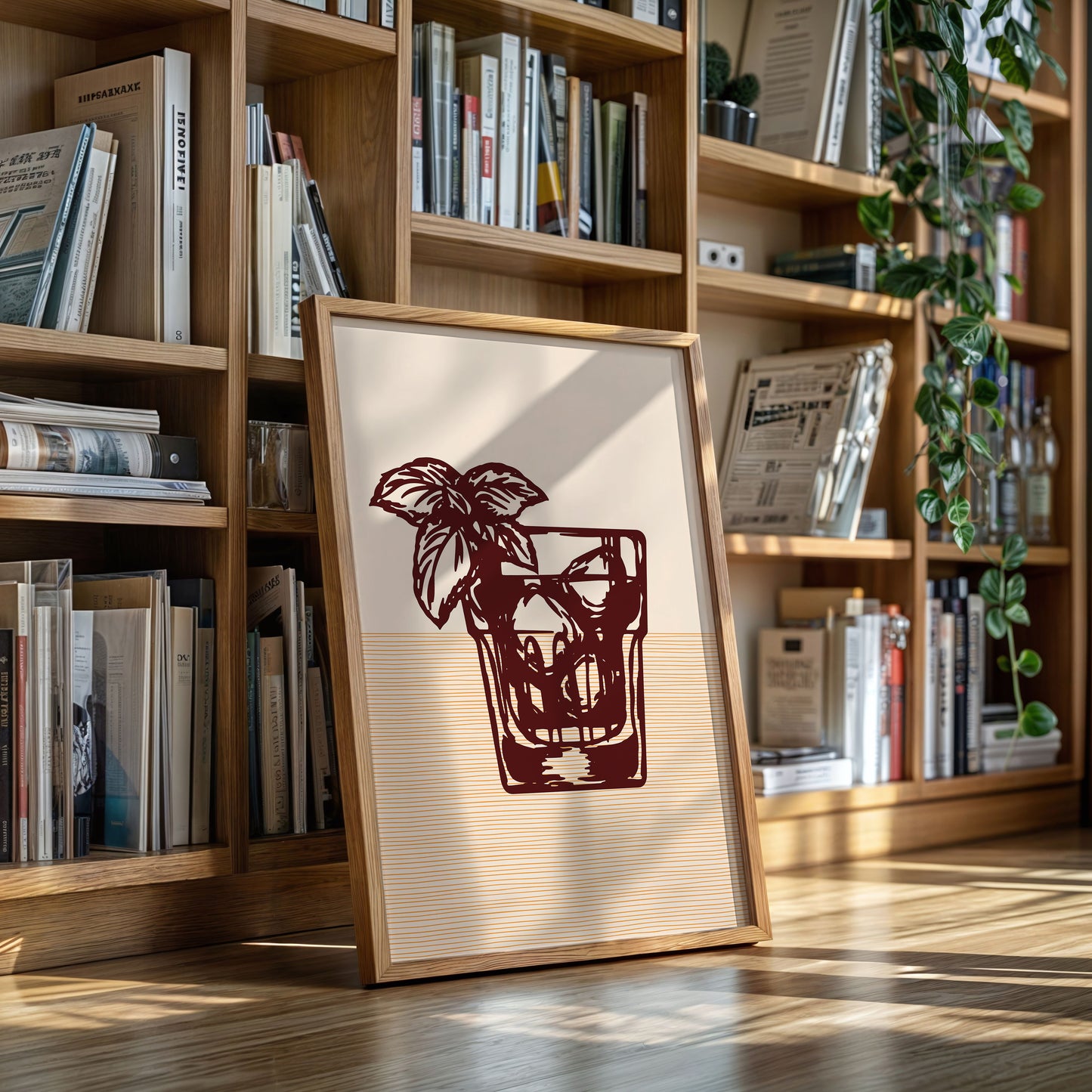 Mint Leaves Dance Above Bourbon