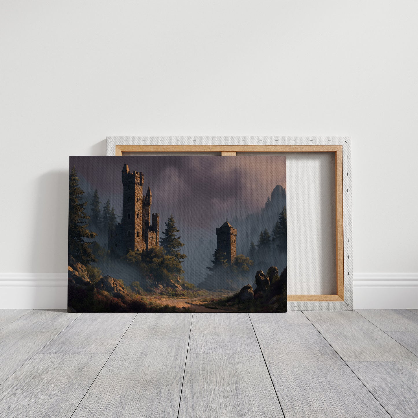 Ancient Towers Amid Mountain Mist