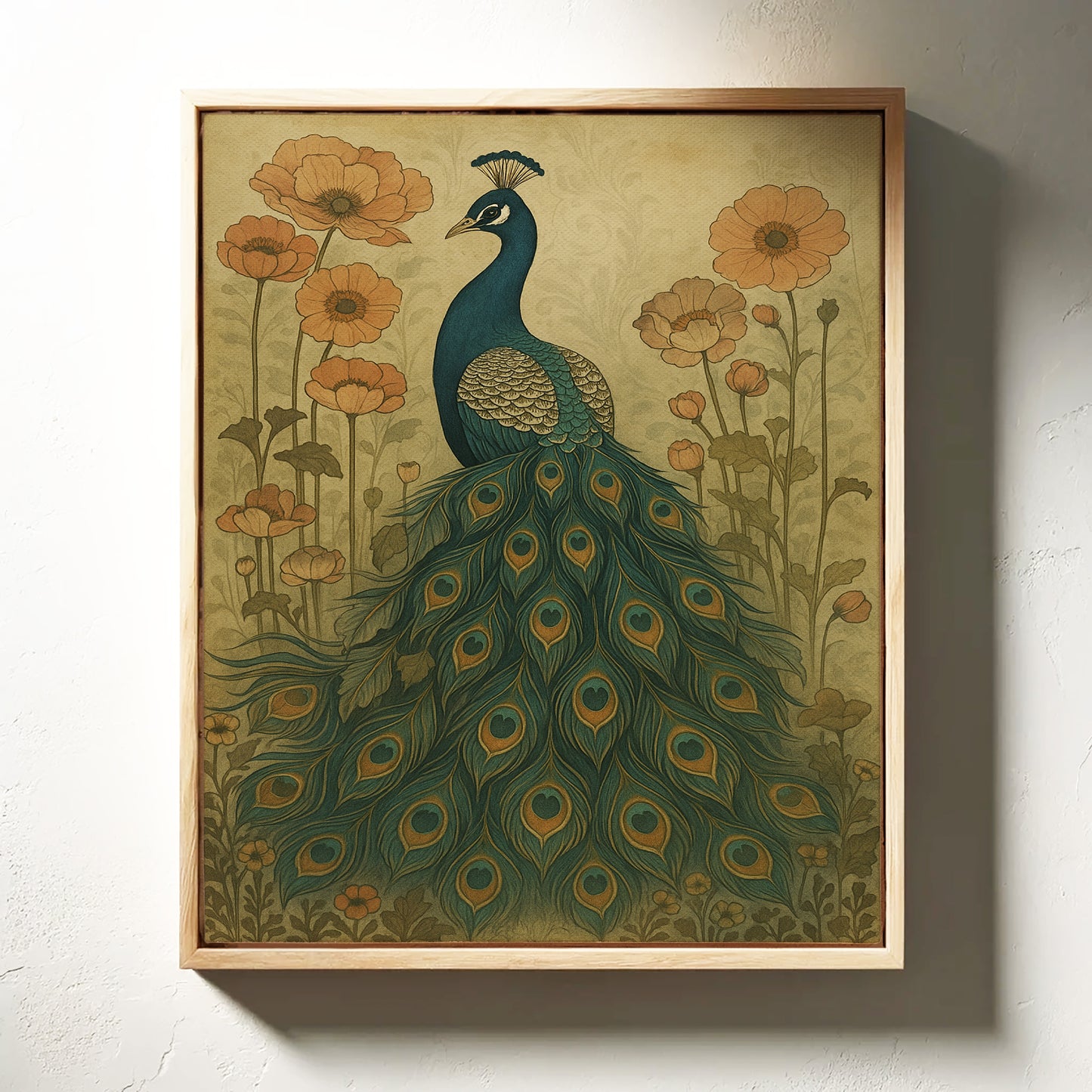 Garden Stillness with a Peacock's Gaze