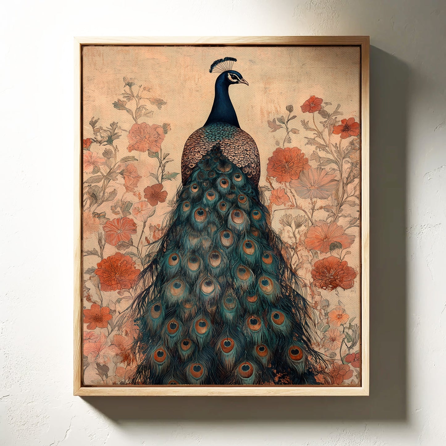 Antique Elegance with Scarlet Bloom