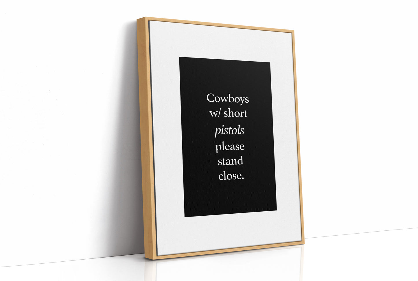 Cowboys With Short Pistols Stand Close