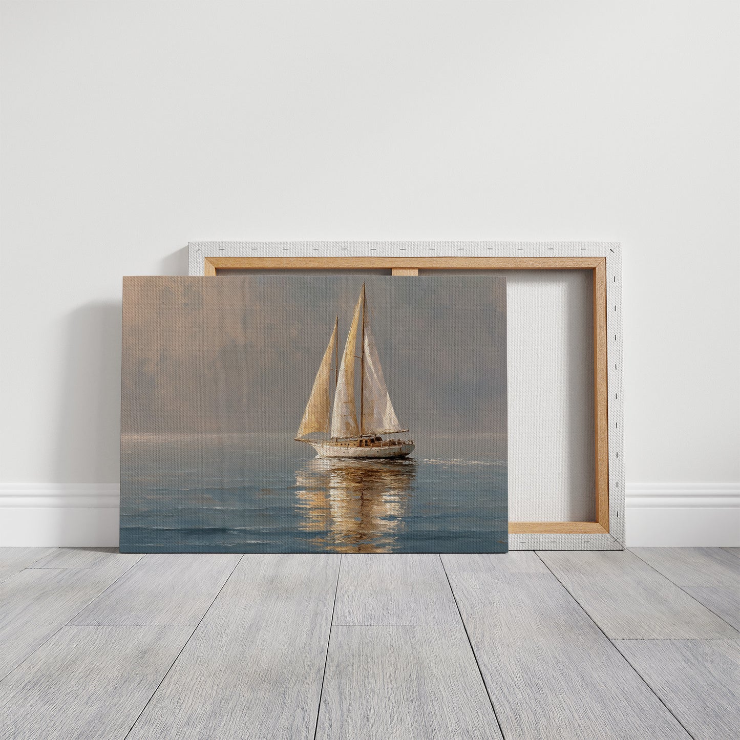 Golden Sails Through Morning Mist