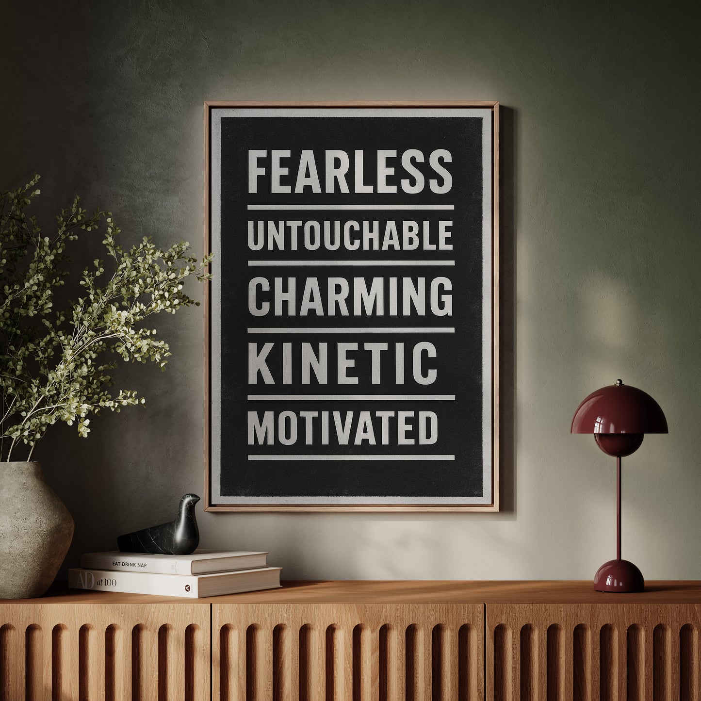 Fearless Motivated Kinetic Bold Text Art