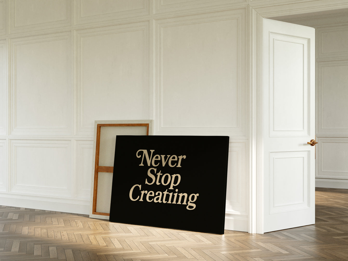 Never Stop Creating Retro Quote Print