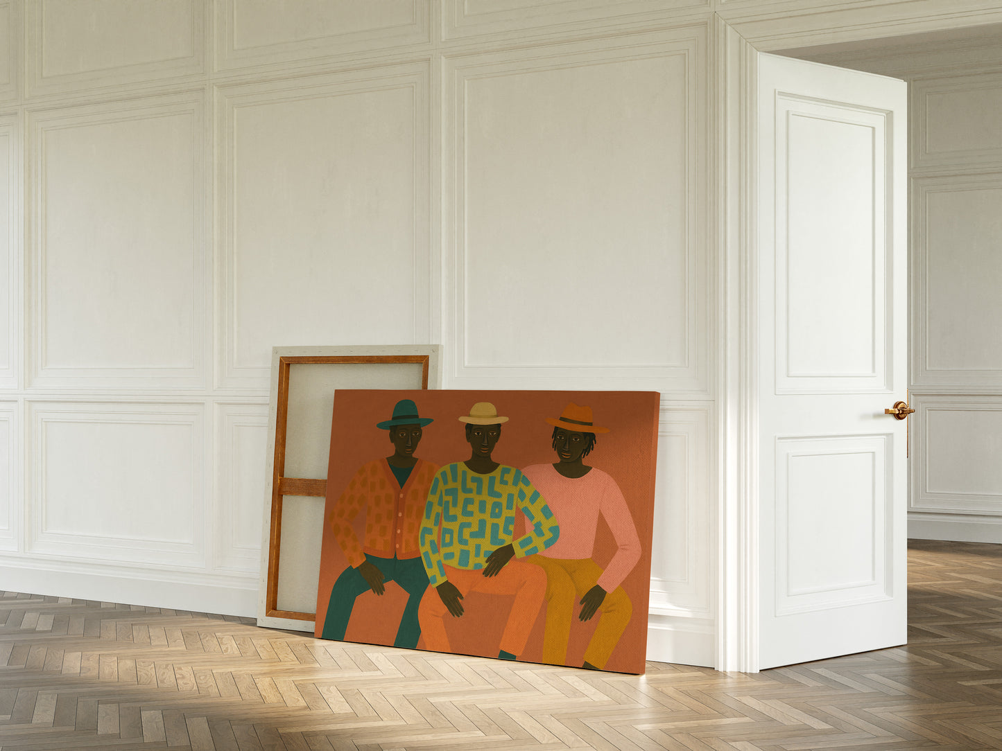 Three Friends in Patterned Harmony