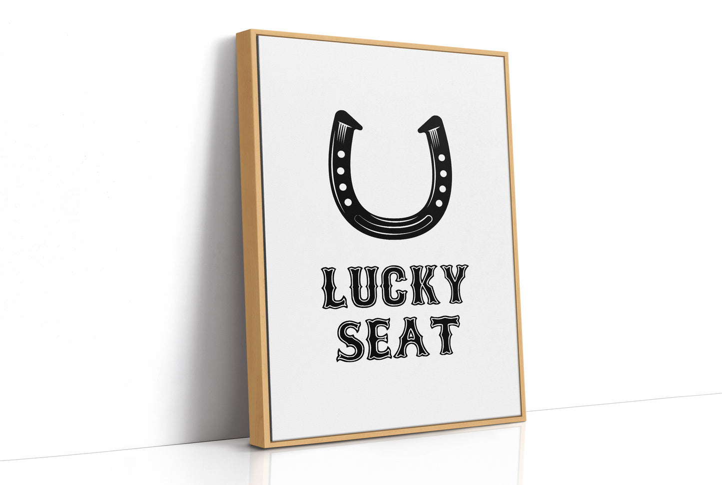Lucky Seat Horseshoe Western Sign