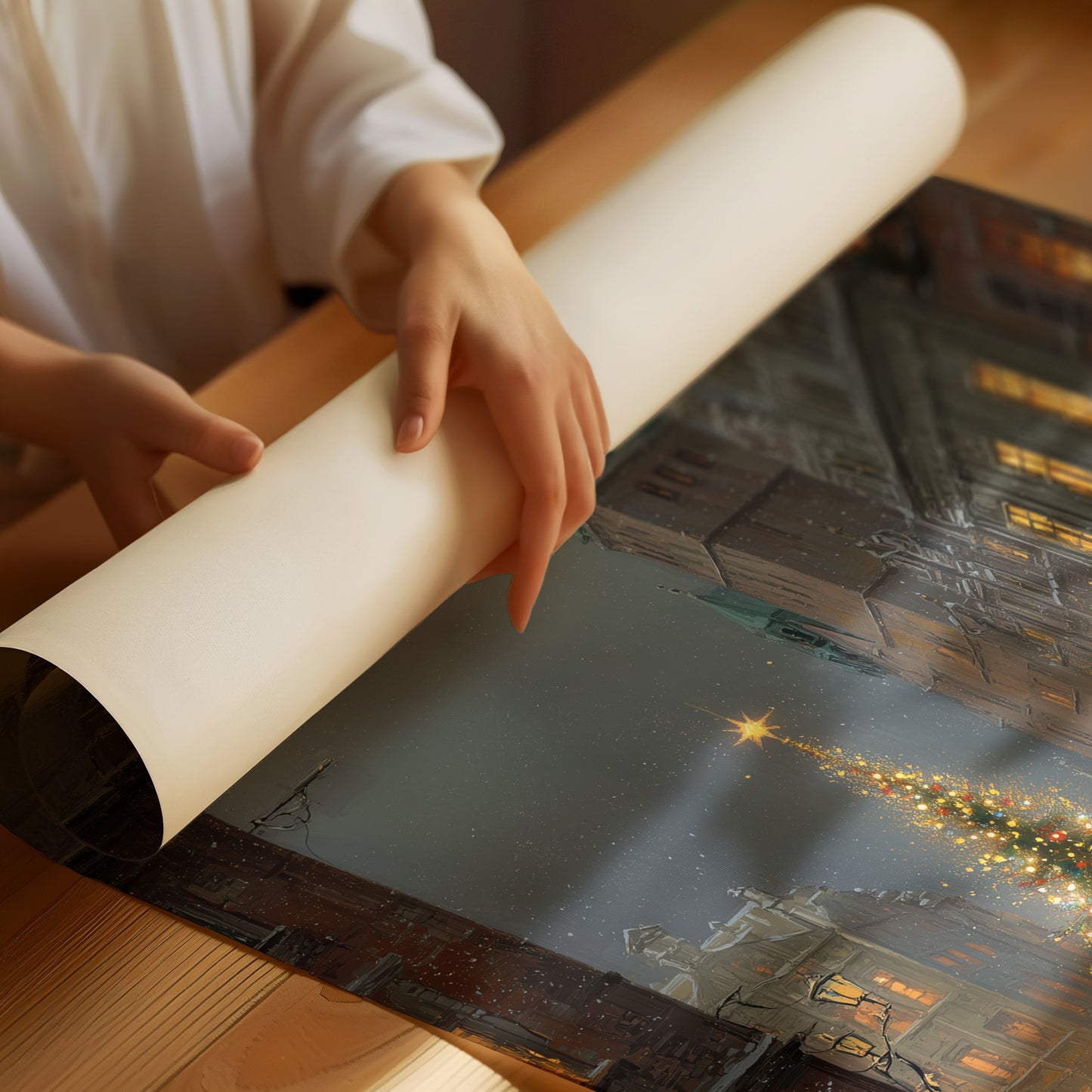 Winter Lights Dance Through Old Town