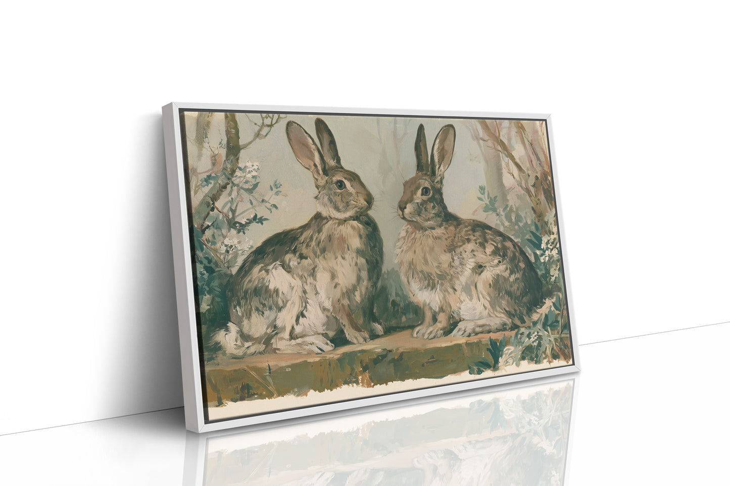 Two Rabbits, One Log