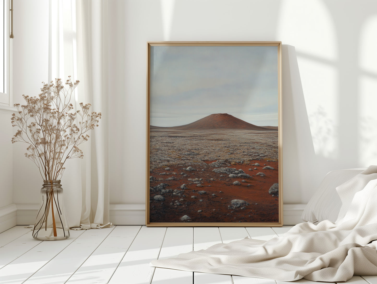 Solitary Peak In Rust And Stone