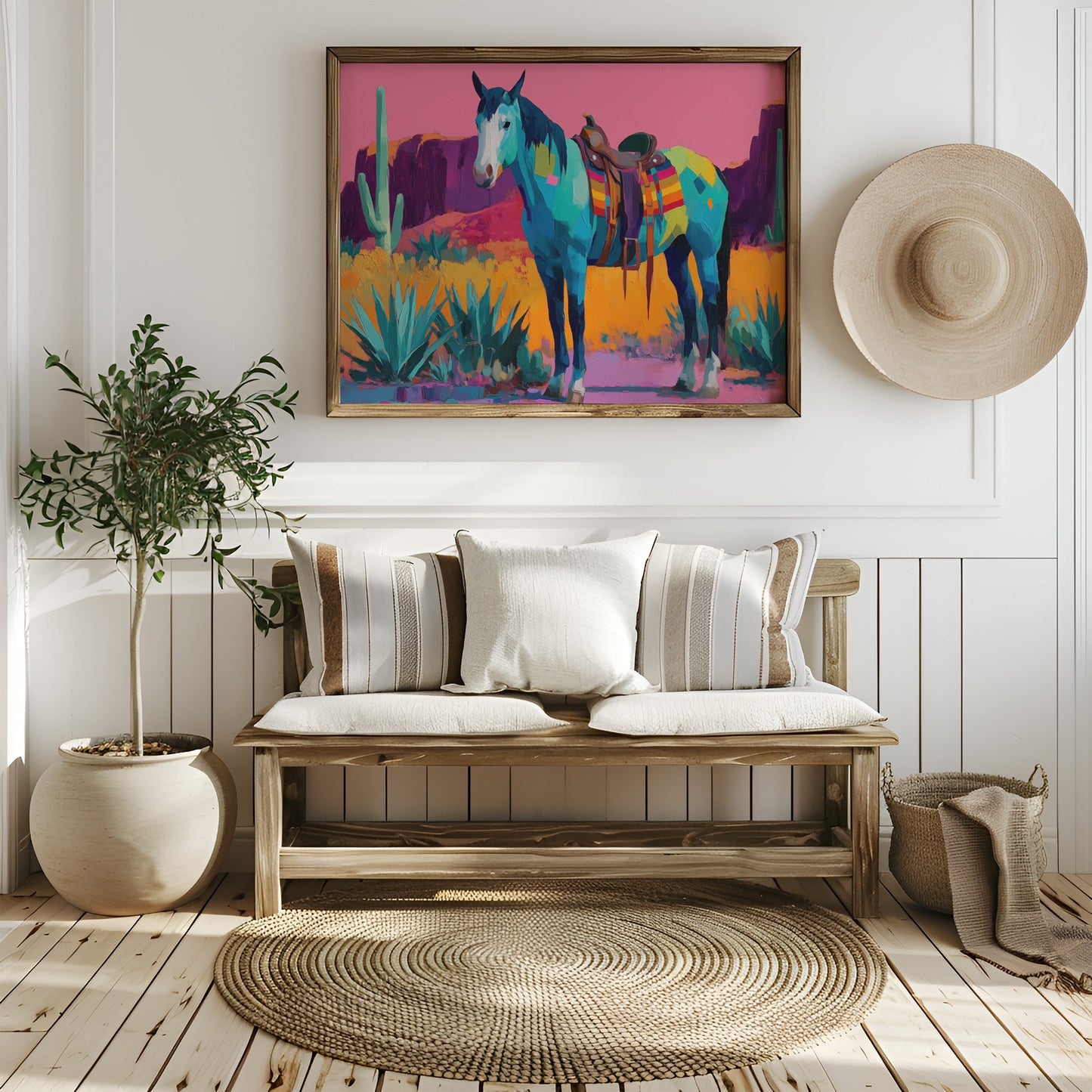 Turquoise Stallion Meets Desert Dawn