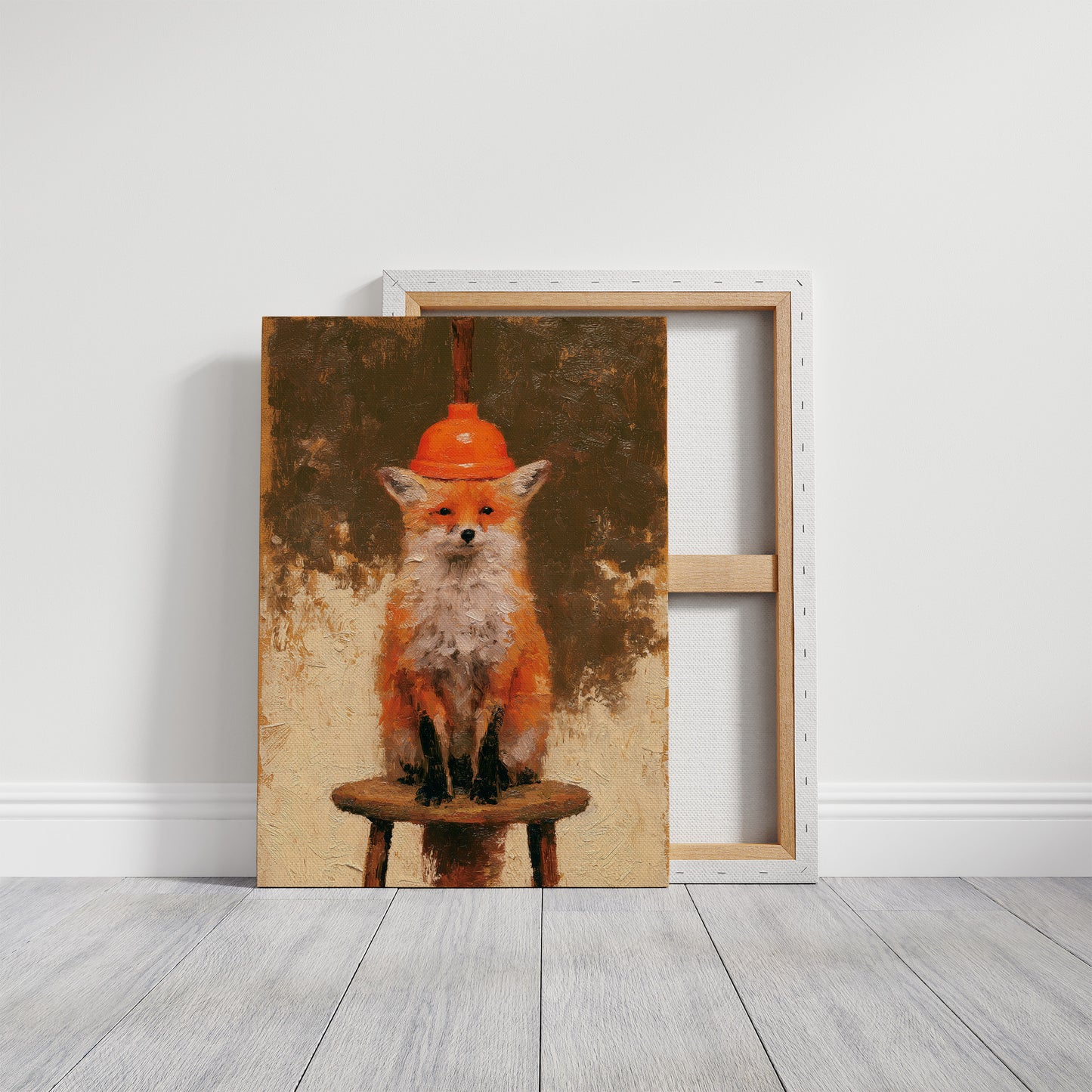 Fox With A Plunger Hat