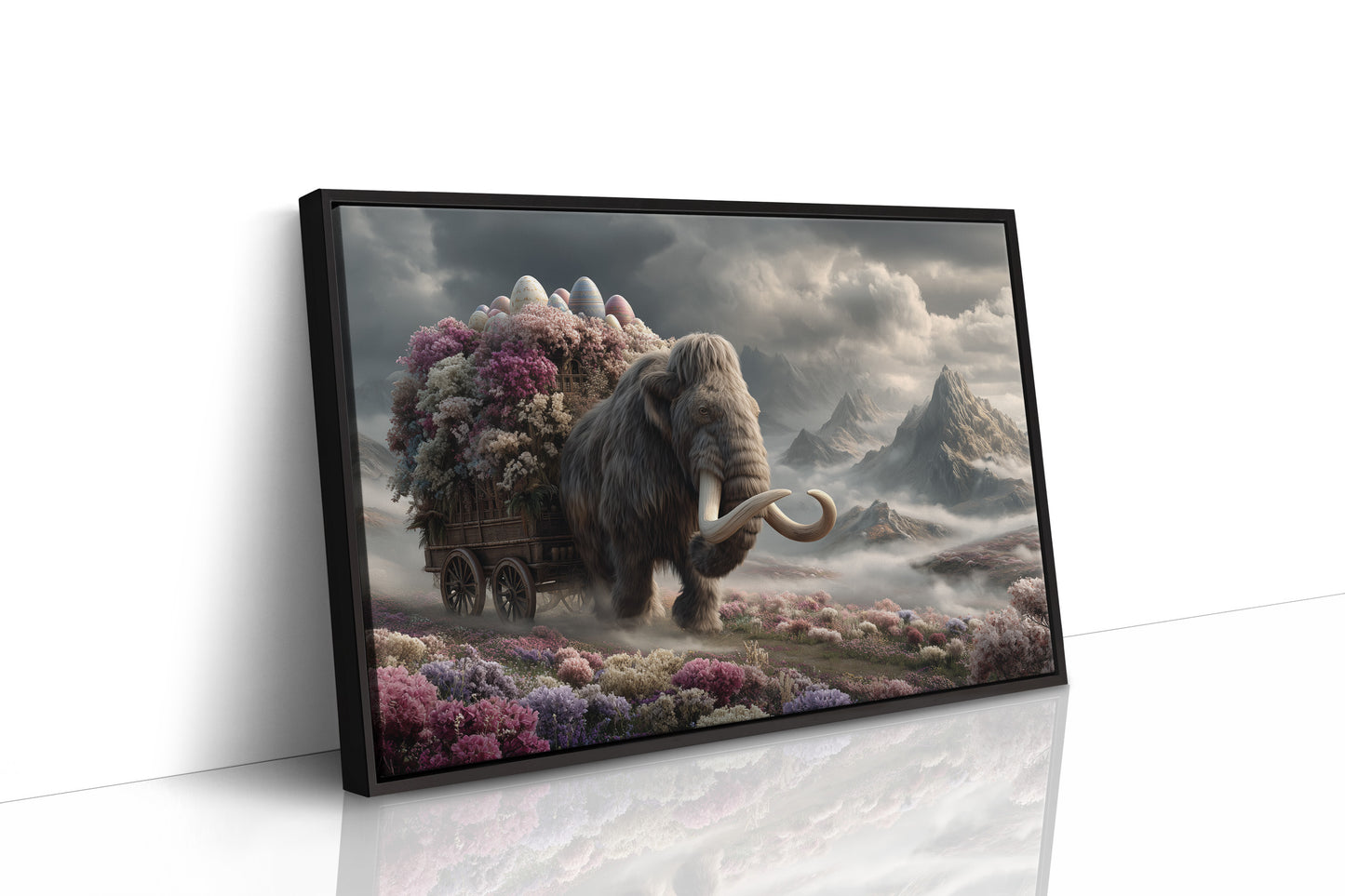 Mammoth's Blossom-Draped Easter Cart
