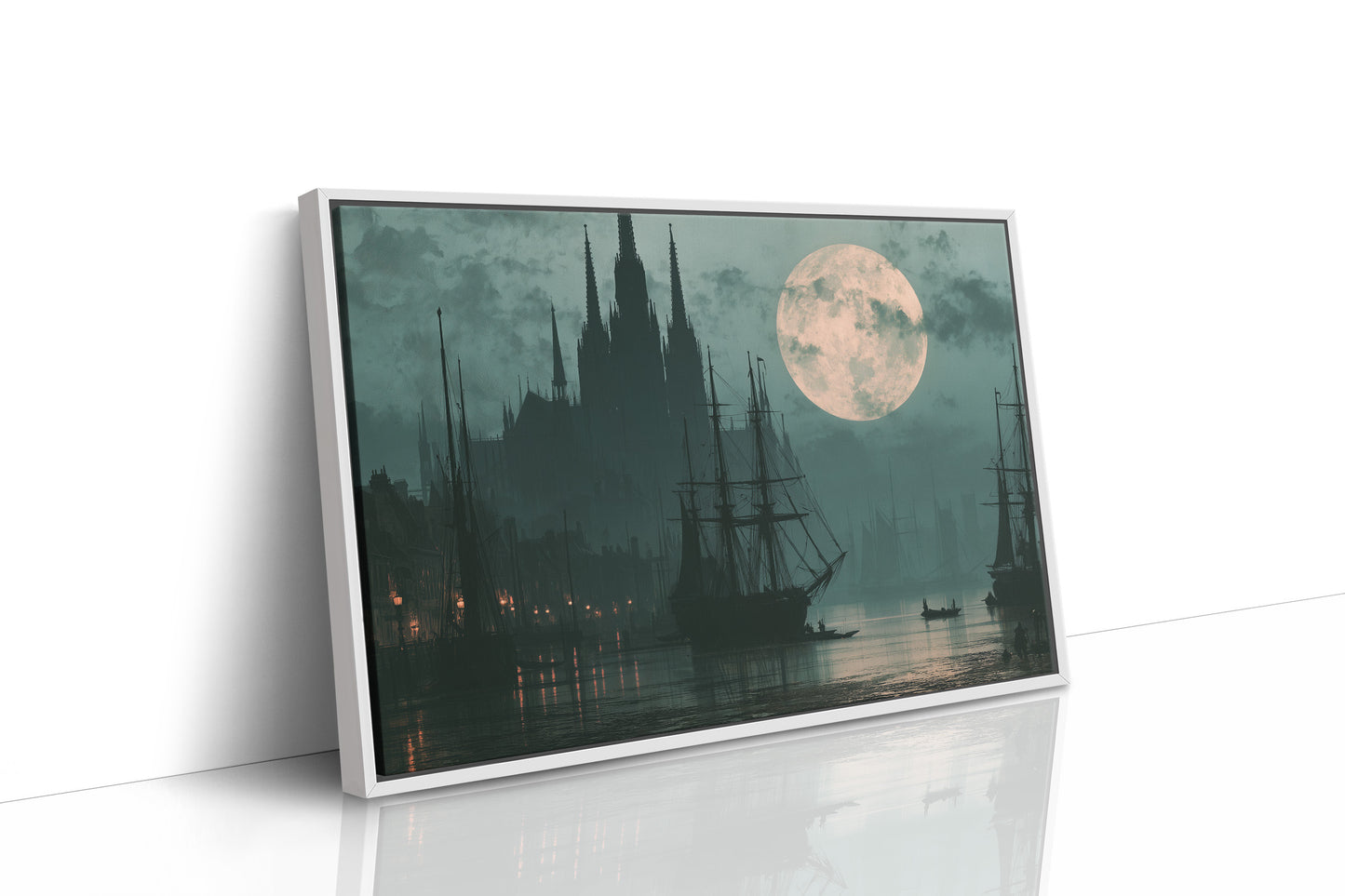 Moonrise Over The Old Harbor