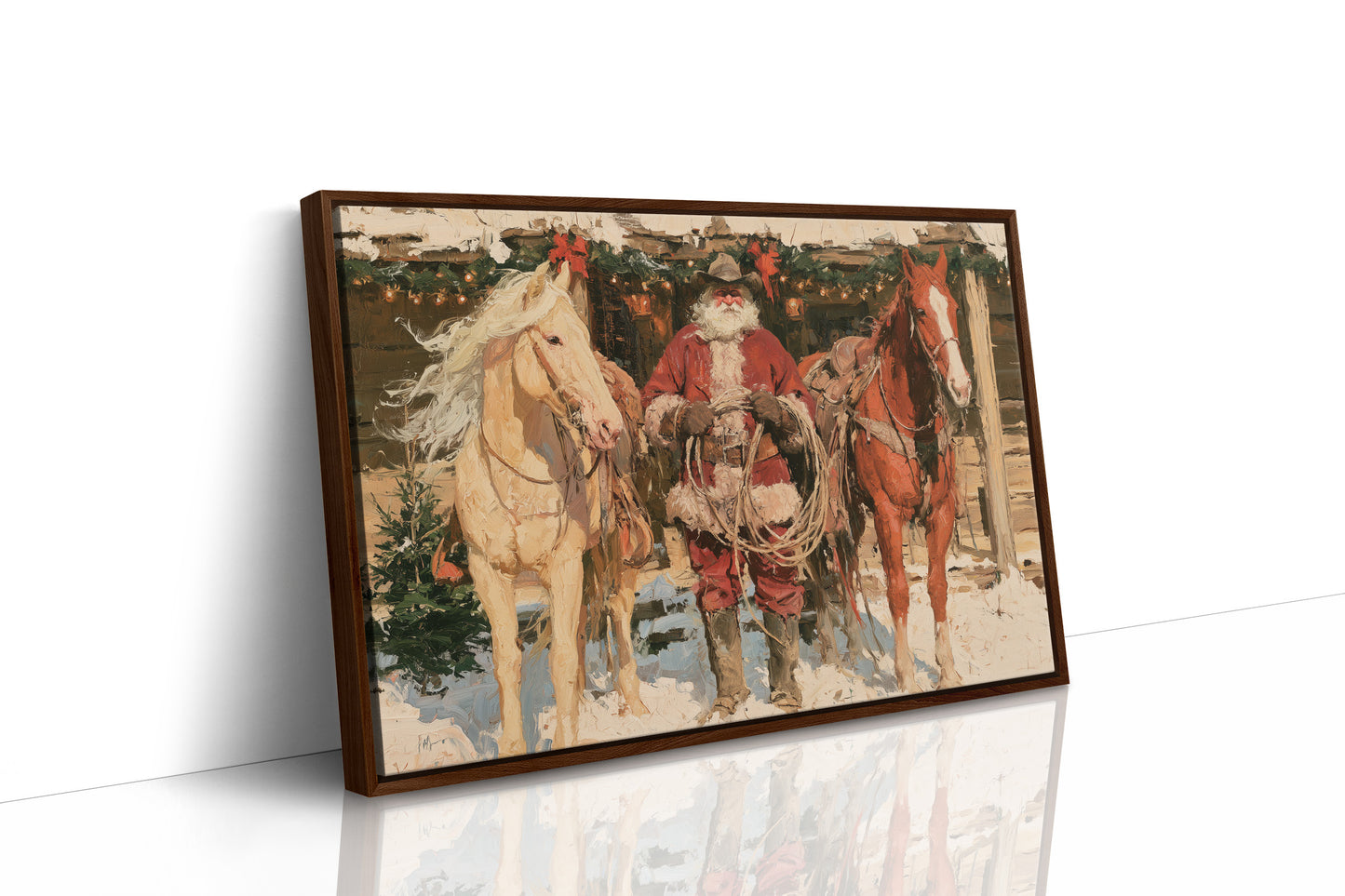 Cowboy Santa Coils His Rope