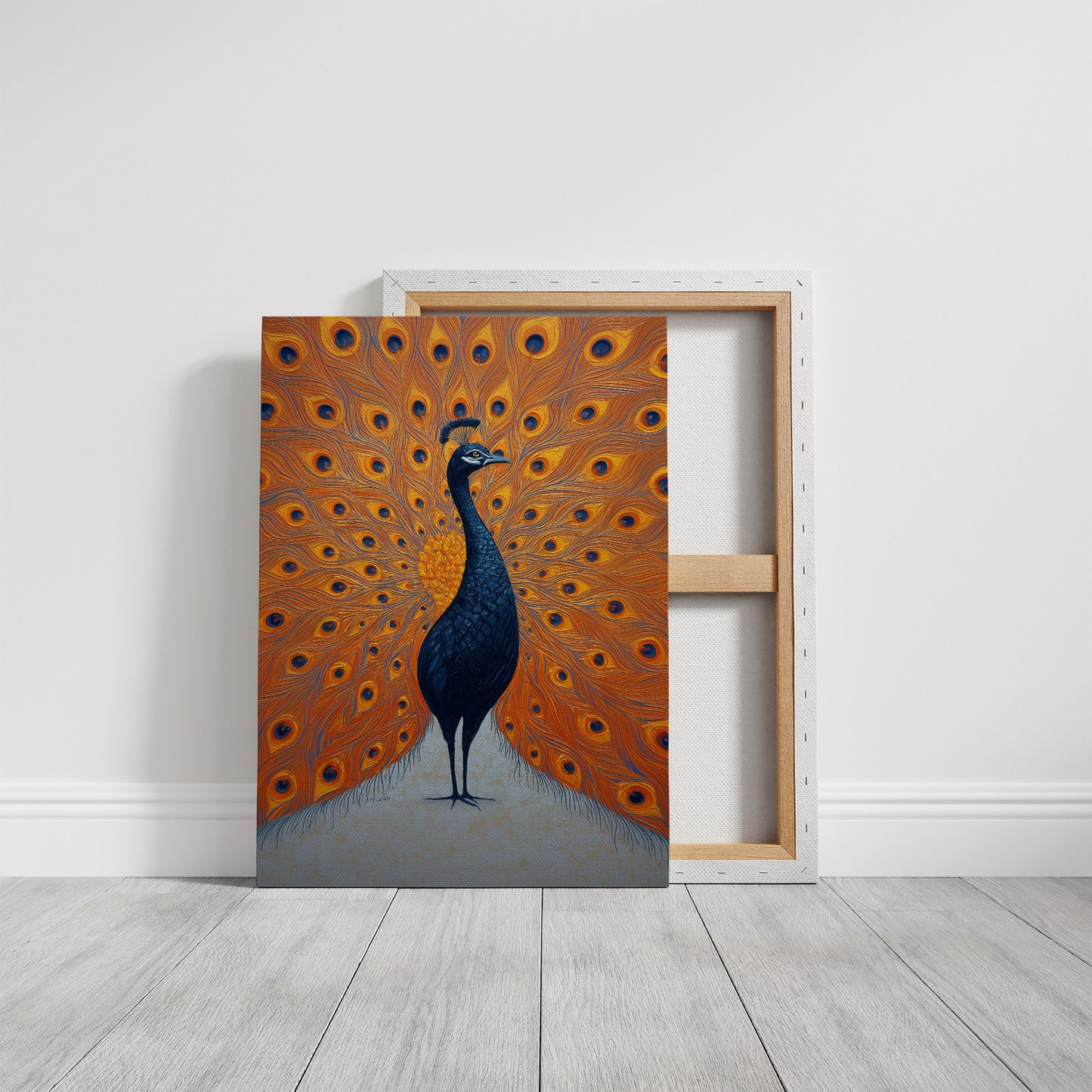 Proud Peacock Unfolds Golden Tales