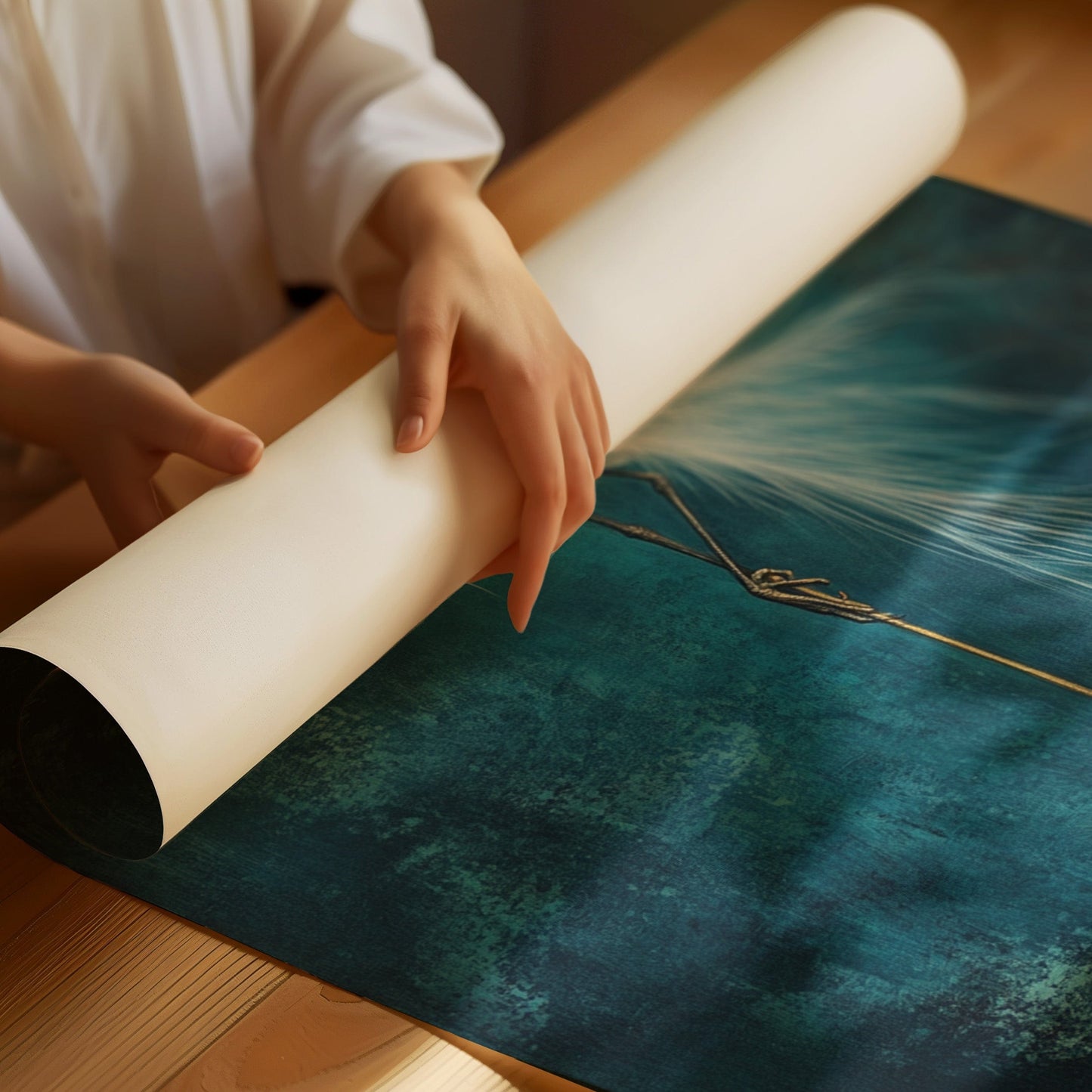 White Egret Wall Art – Elegant Minimalist Bird Print, Coastal Decor