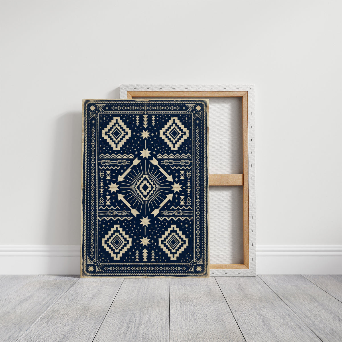 Indigo Southwestern Star Pattern