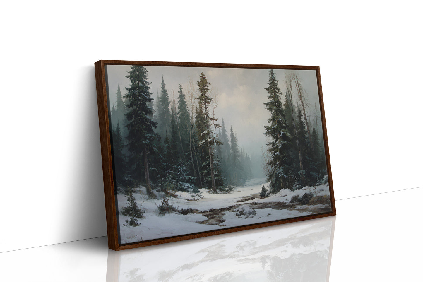 Winter Pines Guard Silent Stream