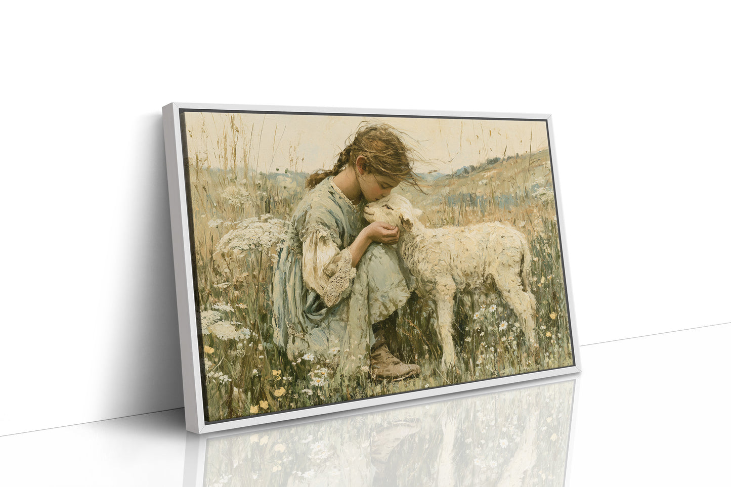 A Girl and Her Lamb